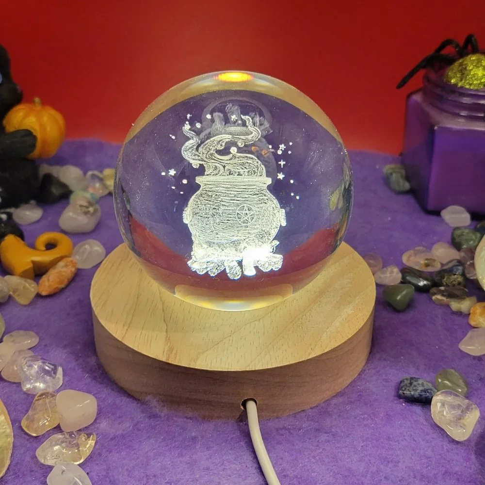Magic Cauldron Engraved LED Light